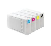 Compatible con Epson, Compatible con T3470 T3475 T5470 T5475, 1 Juego de 4 Colores T41W2 T41W3 T41W4 T41W5 Cartucho de Tinta con Chip de Tinta pigmentada