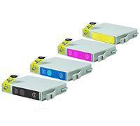 Compatible con Epson Stylus Photo RX 420 tintas conjunto negro, cian, Magenta, amarillo - T0556 / C13T05564010 - Inhalt: 4 x 16 ml