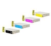 Compatible con Epson WorkForce WF-2630 WF tintas conjunto negro, cian, Magenta, amarillo - T1636 / C13T16314010 - C13T16344010 - Inhalt: 1 x 14,6 ml & 3 x 10 ml