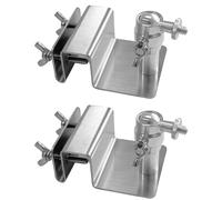 Compatible con Eufy, compatible con el soporte for panel solar de acero inoxidable Arlo, soporte de canalón ajustable con tornillo de 1/4" for instalación sin herramientas(2PCS)