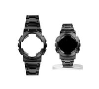 Compatible con for G-SHOCK GA100 GA110 GA120 GD100 120, funda con correa for reloj Casio Gshock for hombre, reloj de pulsera con bisel, correa de caja de Metal de acero inoxidable