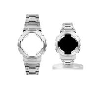 Compatible con for G-SHOCK GA100 GA110 GA120 GD100 120, funda con correa for reloj Casio Gshock for hombre, reloj de pulsera con bisel, correa de caja de Metal de acero inoxidable