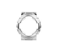Compatible con for G-SHOCK GA100 GA110 GA120 GD100 120, funda con correa for reloj Casio Gshock for hombre, reloj de pulsera con bisel, correa de caja de Metal de acero inoxidable(Silver Case)