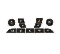 Compatible Con Ford Para Focus MK1 MK2 MK III 1999-2010 Calcomanías Protectoras Antidesgaste Botones Aire Adhesivo Reparación Para Botones Panel Aire Acondicionado. Pegatinas de reparación(Black)