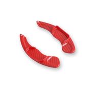 Compatible con Ford para Mondeo para Edge para Explorer paletas cambio marchas para volante coche Extensiones palanca cambio(Carbon Red)