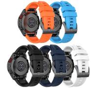 Compatible con Garmin Fenix 7, 22 mm de ancho, correa de silicona de repuesto para Garmin Fenix 7/Fenix 7 Pro/Fenix 7 Solar/Fenix 7 Sapphire Solar/Fenix 6/Fenix 6 Pro/Fenix 5/Fenix 5 Plus/Forerunner