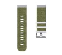 Compatible con Garmin Fenix7pro 22 Correa de nailon de 26 mm Compatible con Fenix5/5X/5XPlus/6/6X/6XPro/7/7X/3 Correa de reloj de fácil ajuste Pulsera Tactix7 (Color : Green silver buckle, Size : In