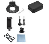 Compatible con GoPro 13-8, Compatible con SJCAM/AKASO/Insta360/DJI Osmo - Soporte de Aluminio for cámara de acción for Manillar de Bicicleta o Motocicleta(with Storage Bag Kit)