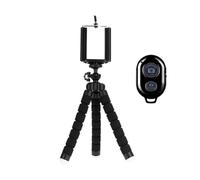 Compatible con GoPro Hero 11/10/9/8/Mini/MAX, Compatible con teléfonos y cámaras Deportivas - Trípode Flexible Tipo Pulpo, Soporte for móvil con Clip y monopie(Black 3PC)