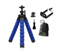 Compatible con GoPro Hero 12-3 Black/MAX, Compatible con YI/Eken/SJCAM/AKASO - Mini trípode Flexible Tipo Pulpo for cámaras de acción(Blue 5PC)