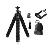 Compatible con GoPro Hero 12-3 Black/MAX, Compatible con YI/Eken/SJCAM/AKASO - Mini trípode Flexible Tipo Pulpo for cámaras de acción(Black 5PC)