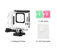Compatible con GoPro HERO 4K 2024 PULUZ Carcasa impermeable de 60 m / 196 pies con hebilla, soporte básico y tornillo (transp