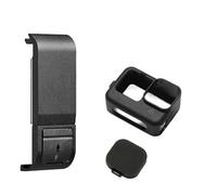 Compatible con GoPro Hero 9-12 Black: Tapa abatible extraíble, Cubierta Lateral de Silicona y Kit Protector de Tapa de Lente.(Side Cover -Case)
