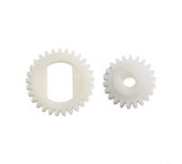 Compatible con Gw Small Gray Wheel Twists Shaft Drive Gear Set para Sanqiu para Elite Version Leopard para Shark Fishing Reel Repair Plastic Components (giros + engranaje principal)