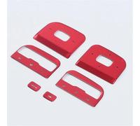 Compatible Con GWM Para Tank 300 2022 2023, Accesorios Interiores De Coche, Embellecedor De Botón De Volante, Pegatina Para Tapa De Interruptor. Modificación del coche(Rojo)