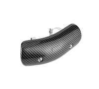 Compatible con Harley Compatible con Suzuki Compatible con Honda Aislamiento del protector térmico del tubo de escape del silenciador de motocicleta(Carbon Fiber Black)