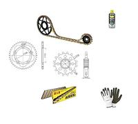 Compatible con Honda CB F Hornet ABS (PC41) 600 2010-10 Kit cadena corona piñón para moto transmisión DID 525VX3 Luna 118 eslabones, corona acero P525-Z43, piñón P525-Z16 específico