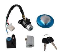 Compatible con Honda CMX250 CMX 250 Rebel 250 (1987-2015), cerradura de tapa de tanque de combustible, cerradura de casco, interruptor de encendido y llaves. Compatible con Honda CA125 (1995-1999). Ta
