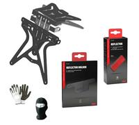 Compatible con Honda NC700S DCT ABS Kit para moto Soporte de matrícula ajustable universal + antirreflectante + soporte catar matrícula Lampa todo homologado oferta de 3 productos