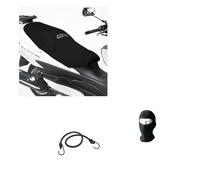 Compatible con Honda ST 1100 Pan European CBS ABS TCS Funda de sillín Givi S210 Impermeable Universal Longitud 117 cm Cubierta de sillín para Moto Scooter Bordes elásticos Negro