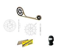 Compatible con Honda X-ADV (RC95A/RC95B) 750 2017-2020 Kit DE Cadena DE PIÑONES para Motocicleta DE TRANSMISIÓN Did 525VX3 LUN 118 Enlaces,PIÑÓN DE Acero P520-Z38,PIÑÓN P520-Z17