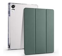 Compatible con Honor MagicPad 4 de 12.3 pulgadas (2026) - Funda protectora completa transparente con soporte trasero [soporte para bolígrafo], funda a prueba de golpes con encendido y apagado