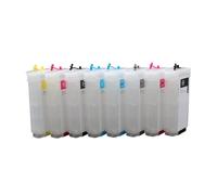 Compatible con HP, 130ml 8 Colores Cartucho Tinta Recargable ARC | Cartucho de tinta recargable de 130 ml, chips ARC de reinicio automático, 8 colores, Z2100 Z5200 HP70(Z2100)