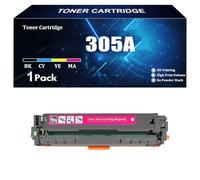 Compatible con HP 305A CF410A CF411A CF412A CF413A Cartucho de tóner con Chip para Impresora HP M351 MFP M375nw M451nw M451dn M451dw MFP M475dn M475dw,M-1 Piece