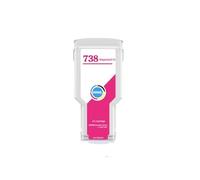 Compatible con HP, Cartucho de Tinta 738XL for T850 T950 | Cartucho 738XL, for impresoras T850 T950, Salida de tinta pigmentada, 498N4A 498N5A 498N6A(M- 300ML)