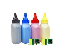 Compatible con HP CB540A 125A Kit Polvo Tóner Color | Kit de polvo de tóner de color, modelos CB541A CB542A CB543A(Toner and Chip)