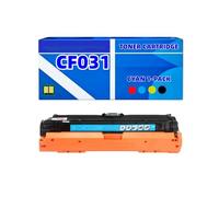 Compatible con HP CF031A Cartucho de tóner Cian Aprox. 12.500 páginas con Chip para HP Color LaserJet Enterprise CM4540 CM4540f CM4540fskm MFP