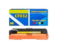 Compatible con HP CF033A Cartucho de tóner Amarillo Aprox. 12.500 páginas con Chip para HP Color LaserJet Enterprise CM4540 CM4540f CM4540fskm MFP