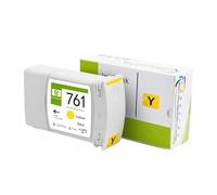 Compatible con HP DesignJet T7100 T7200 Series 761 Cartucho de Tinta pigmentada de 6 Colores 1 Unidad(1PC - Yellow)