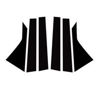 Compatible Con Hyundai Para Equus 2011-2017 6 Piezas Negro Ventana Puerta Columna Pilar BC Cubierta Embellecedora Pegatina Automóvil Accesorios Estilo postes pilar ventana coche