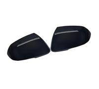 Compatible Con Hyundai Para Grand Para Santa Fe XL 2017 2018 2019 2020, Cubierta Espejo Retrovisor Lateral Externo, Lente Cristal, Tapa Inferior, Carcasa, Marco, Soporte Partes Coche(Negro,Pair)