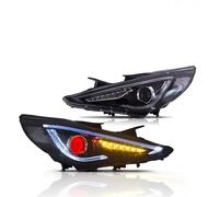 Compatible Con Hyundai Para Sonata 2011 2012 2013 2014 Con Intermitentes Secuenciales Ámbar Piezas De Automóvil Conjunto De Faros Delanteros Demon Eye Projector 2 Unidades Montaje de faros