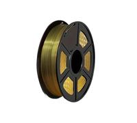 Compatible con impresora 3D de filamento PLA doble color seda 1,75 mm +/- 0,03, bicolor dos tonos 250 G (0,55 libras), negro dorado