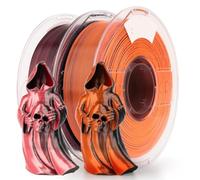 Compatible Con Impresoras 3D FDM, 200 G Por Carrete | Paquete Filamento Impresora 3D PLA Seda 4 Carretes,Filamento Que Cambia Color Dual Brillante 1,75 Mm(HalloweenPur-46)