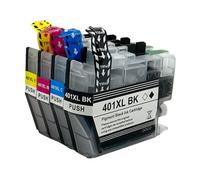 Compatible con impresoras de Cartuchos de Tinta de inyección de Tinta LC401 XL LC401XL J1010DW J1012DW J1170DW J5340DW J5345DW(1 Set(4PC))