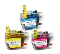 Compatible con impresoras de inyección de Tinta Brother, Juego de Cartuchos de Tinta Premium LC-3211 LC-3213 de Alto Rendimiento, Paquete de 2(1set 3211 Color)