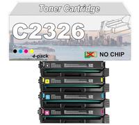 Compatible con impresoras para Lexmark C2326 y XC2326 C2326 Cartuchos de Tóner de Alto Rendimiento (5500/6000 páginas), sin Chip