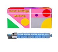 Compatible con impresoras Ricoh MPC5502 MP-C4502 C5502 con Cartucho de tóner, con Chip, Alto Rendimiento Negro 28 000 páginas Color 25 000 páginas (Cian, Magenta, Amarillo)(Cyan)