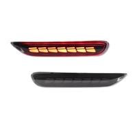 Compatible Con Infiniti Para Q50 2014-2017 Para Q60 2013 2014 Para Q70 2015-2018 1 Par De Reflectores Para Parachoques Trasero 26560JJ90A Catadióptrico paragolpes(A Black Lens)