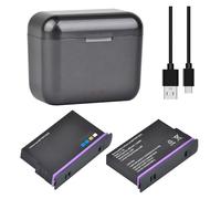 Compatible con Insta360 X5, batería de repuesto de 2800 mAh con funda de carga dual (2 baterías y 1 cargador)