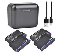 Compatible con Insta360 X5, batería de repuesto de 2800 mAh con funda de carga dual (4 baterías y 1 cargador)