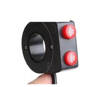 Compatible con interruptor de botón combinación bocina y faro, accesorios universales for motocicleta bicicleta eléctrica(1pc red)