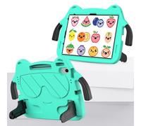 Compatible con iPad 12e (A19) 2026/11e (A16) 2025 Funda linda para niños de 11 pulgadas, EVA ligera + funda protectora robusta para PC resistente a los golpes con correa para el hombro(Ye?il)