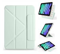 Compatible con iPad mini 6 2021 de 8.1 pulgadas, funda magnética delgada con soporte triple, potente fijación magnética, todo incluido a prueba de golpes, soporte para lápiz, encendido y apagado