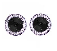 Compatible con iPhone 14/14 Plus - Juego de 2 protectores de lente de cÃ¡mara de cristal con joyas moradas