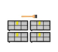 Compatible con IRobot Roomba 960 900 891 800 Series Accesorios Repuestos Kit de reposición de aspiradora Cepillo lateral de goma FILTRO HEPA(4PCS Filter)
